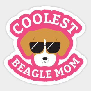 Coolest Beagle Mom Sticker